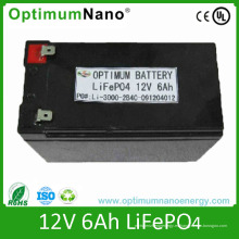 Batería de 12V 6ah LiFePO4 para la iluminación del LED